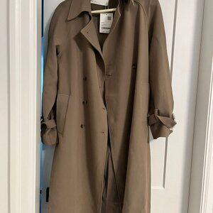 OAK + FORT Tan Trench Coat